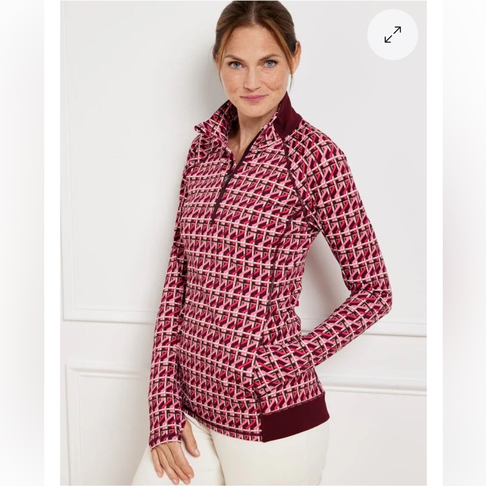 NWOT T by Talbots Performance Interlock Half Zip … - image 1